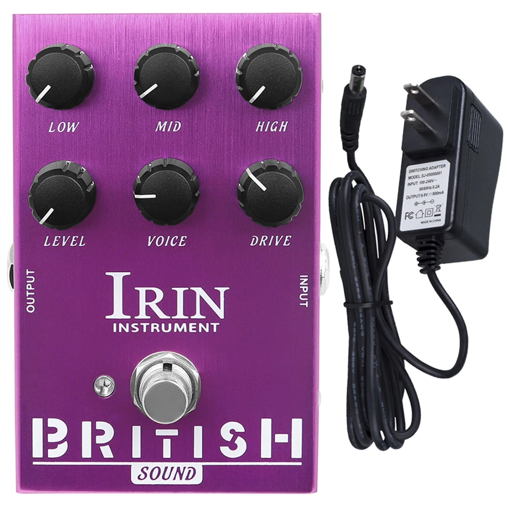 

IRIN AN-31 British Sound Rock Amp Simulator Effect Pedal With 9V Adapter Brit-Rock Era Overdrive Effect Pedal Guitar Parts