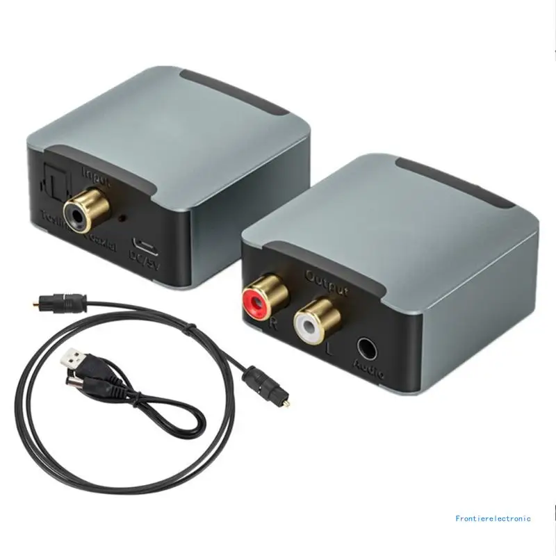 

Digital Optical SPDIF for Toslink to Analog StereoAudio 2xRCA Converter Adapter DropShipping