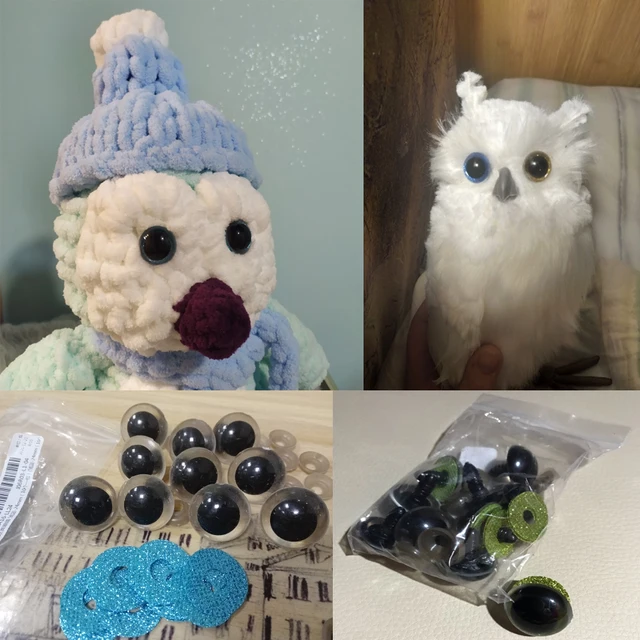 10set 16/18/20/22/24mm Shinning Glitter Plastic Doll Safety Eyes Plush Toys Accessories Eyeballs For DIY Toy Bear Stuffed Making 5