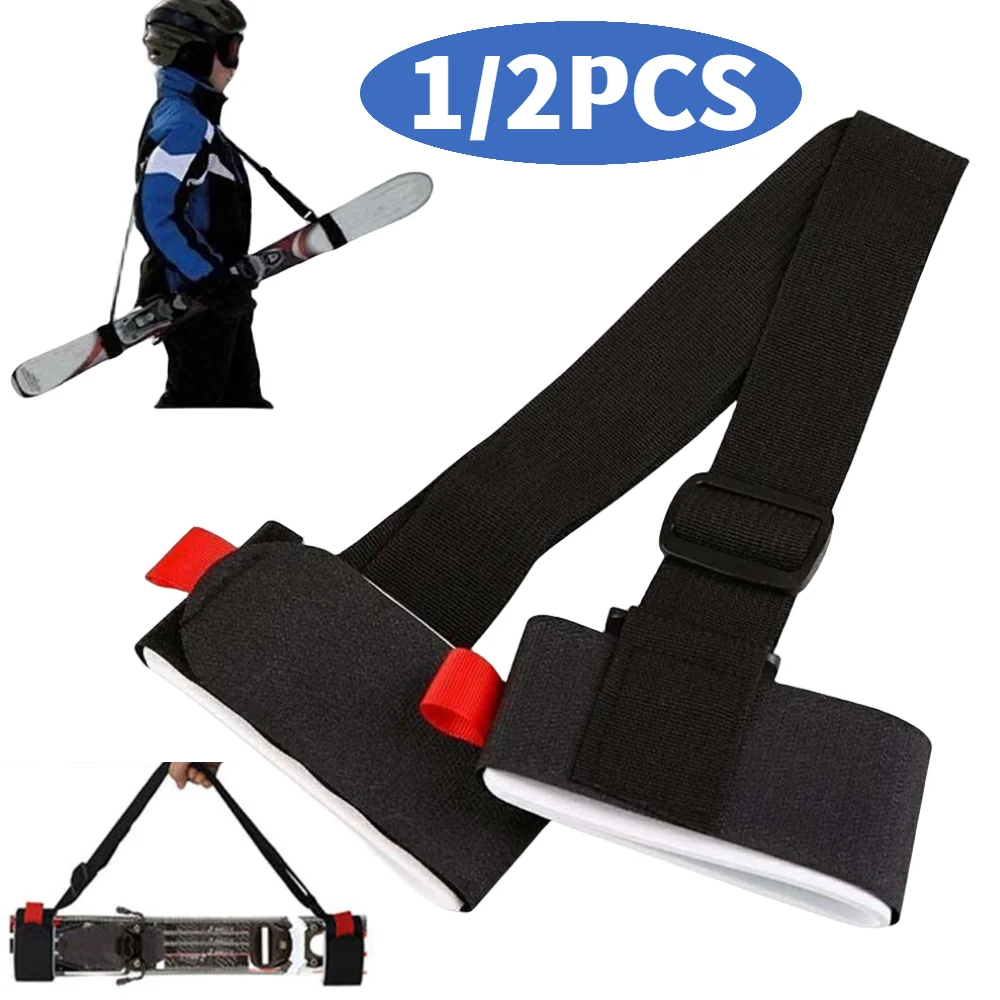 Ski and Pole Carrier Strap Adjustable Ski Shoulder Carrier Strap Portable & Pole for Men Women Kids for ski handle straps
