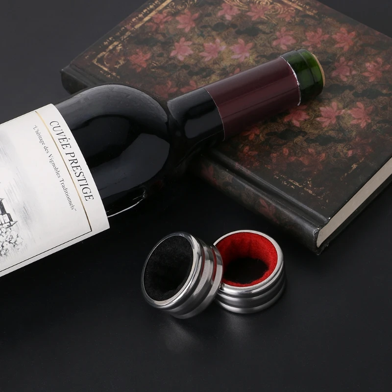 Practical Stainless Steel Red Wine Bottle Drip Drop Proof Stop Ring Bar Tools