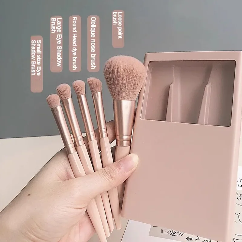 Mini Makeup Brush Set With Mirror