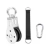 Silent Gym Cable Pulley Rotation 360 Degree Stainless Steel Surface Smooth Durable Attachment for DIY Home Gym Pulley System 1