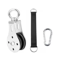 Silent Gym Cable Pulley Rotation 360 Degree Stainless Steel Surface Smooth Durable Attachment for DIY Home Gym Pulley System 1