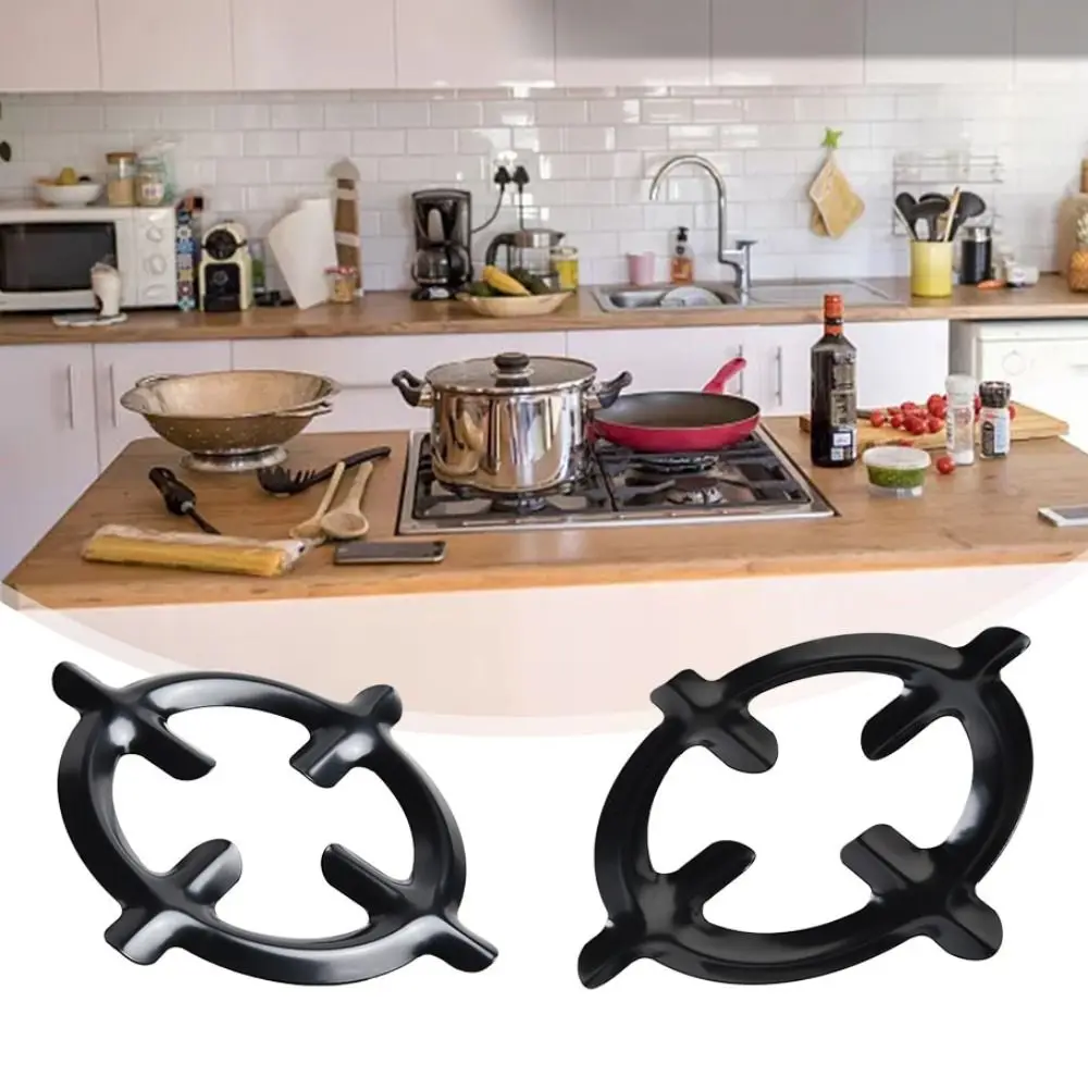 Kitchen Cookware Parts Black Moka Pot Shelf Iron Extended Stand Gas