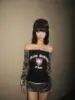 Retro American Camouflage Splice Long Sve Women's T-irt Autumn Slimming ort Sle One-oulder Top Sunscreen Ladies' F...
