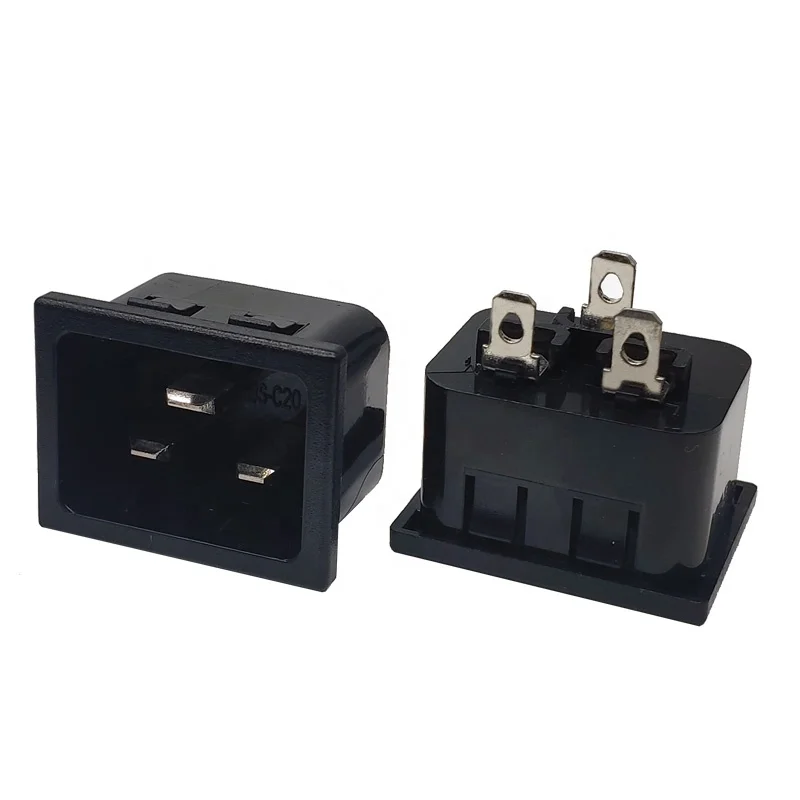 16A/20A 250VAC IEC 60320 C20 Power Lnlet With Quick Disconnects Pdu Plug