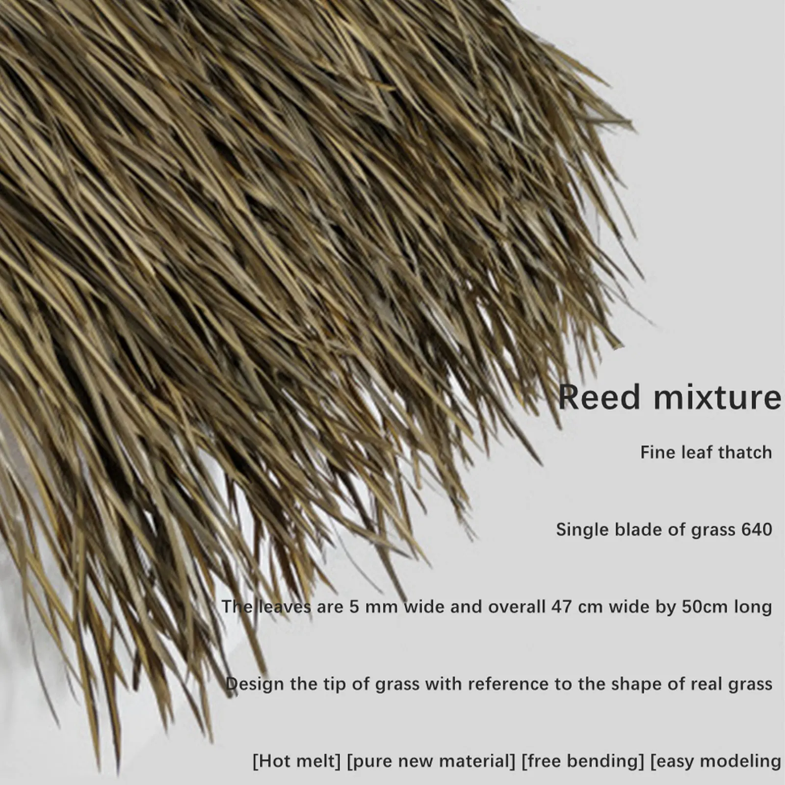 Kunststof Rieten Dak Palm Riet 19.7x19.7stro Dak Riet, Tiki Stro Dak Palm Kunstmatige Riet Kunststof Decoratie Riet Nep Stro Voor Tiki Bar Huts,duck Blind Grass,6-pack(Color:2