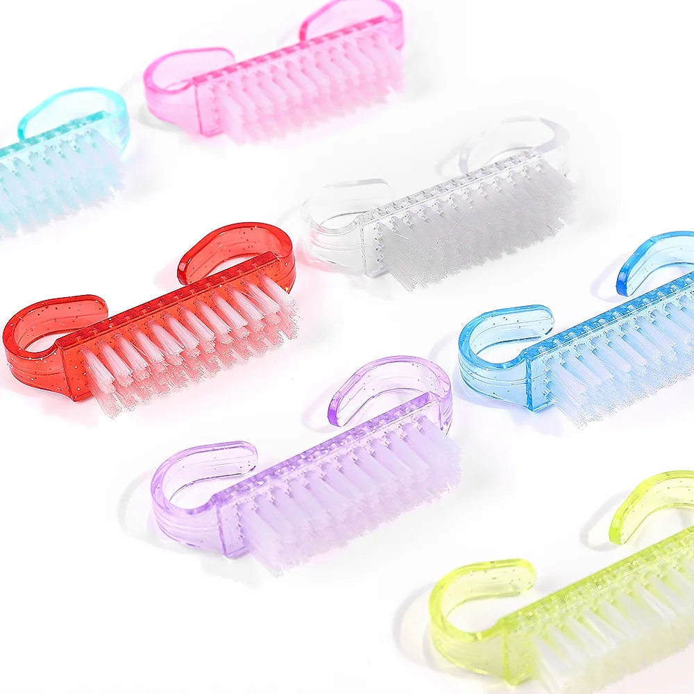 50/20pcs Cleaning Nail Brushes Plastic Soft Remove Dust Finger Care UV Gel Manicure Pedicure Tool Makeup Brushes
