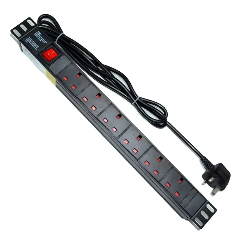 power strip UK RACK PDU 1U power socket 19 inch gb 13A with double