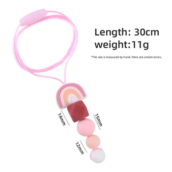 Baby Teether Food Grade Silicone Beads Nursing Mom Necklace Baby Gift BPA Free baby gum chewing pendant Accessories Toys 3