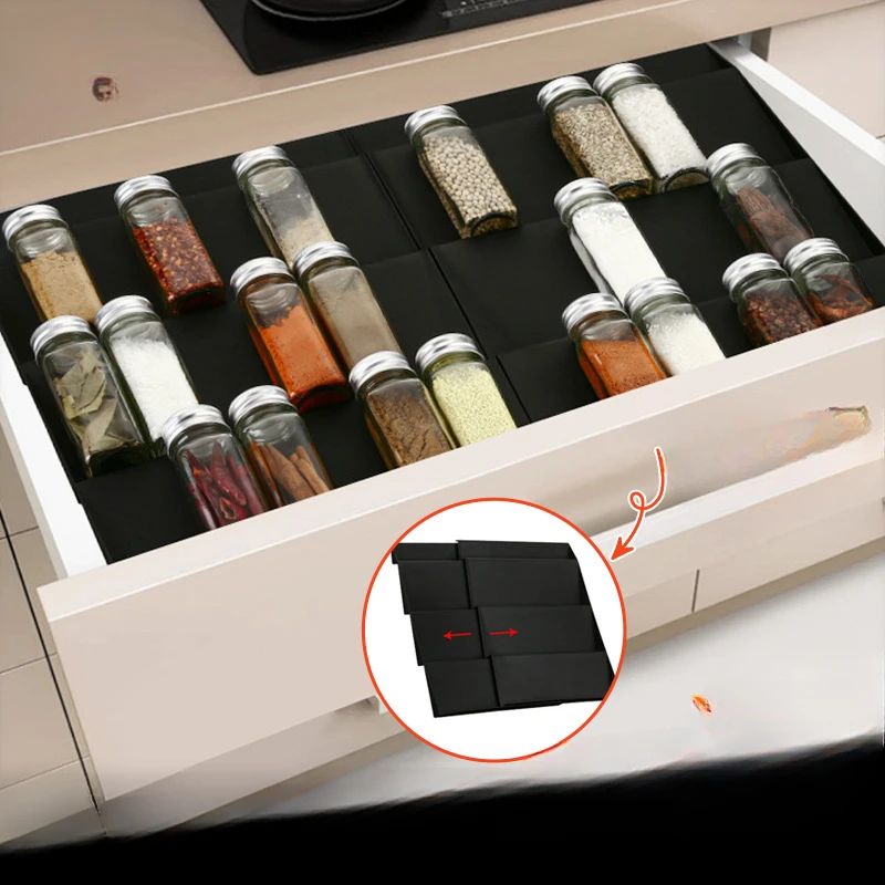 Spice Rack Ladder Spice Rack Kitchen Bottle Seasoning Jar Drawer Storage Kitchen Storage