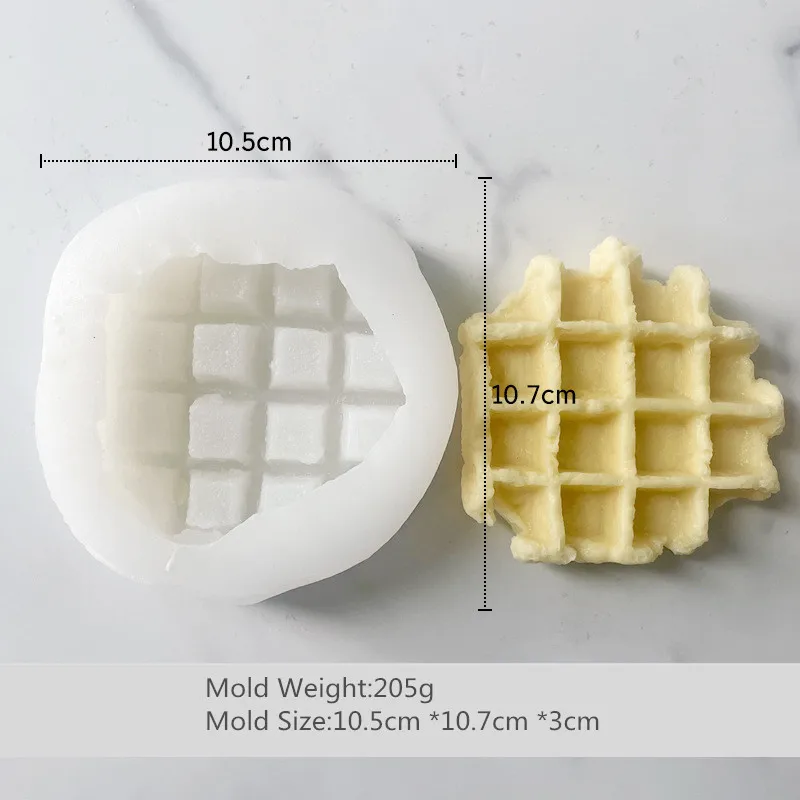 Moldes de silicona para hacer velas, molde de cera hecho a mano, galletas, Croissant, Fragancia