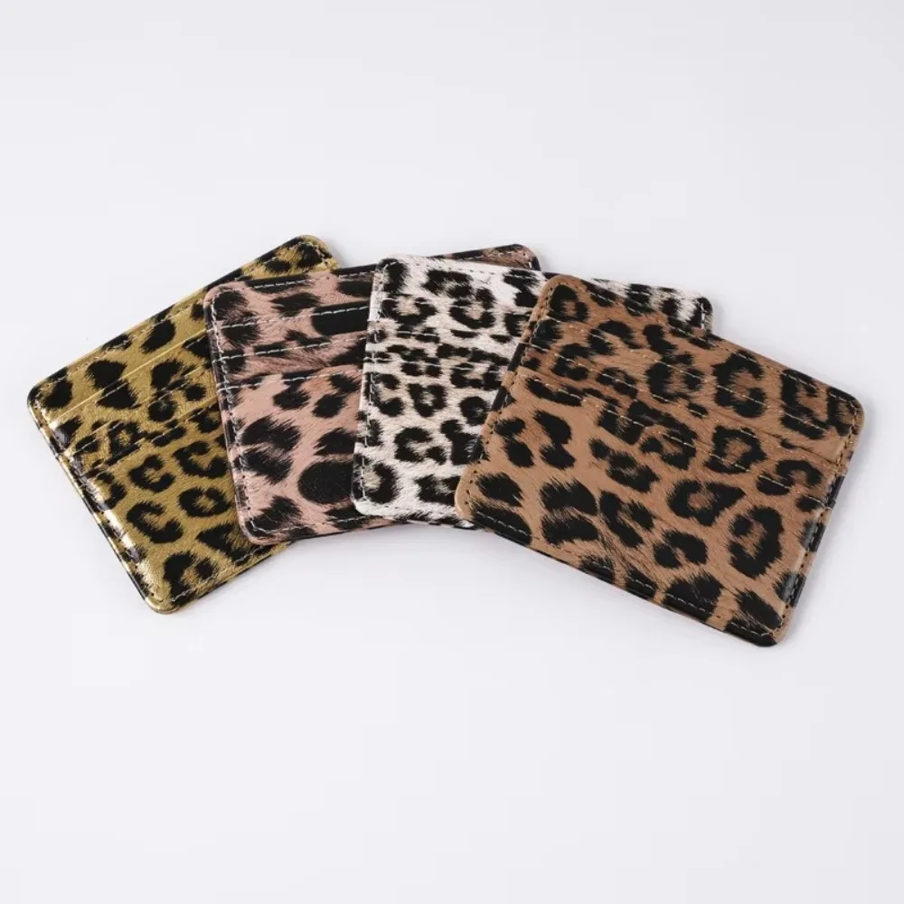 Classics PU Leather Leopard Print Card Wallet Slim Multi Slot Id Credit Card Holder Case Card Cover Purse Unisex
