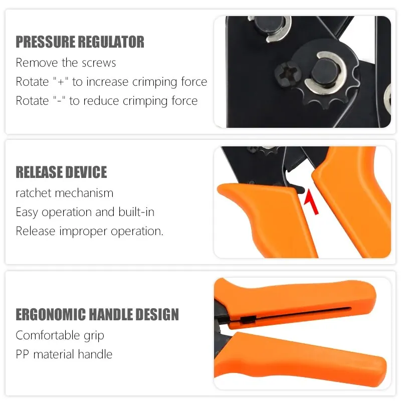 For TAB 2.8/4.8/6.3 Car Terminals SN-48B Crimping Pliers 0.5-2.5mm2/23-13AWG High Precision Jaw Wire Electrical Hand Tools 5