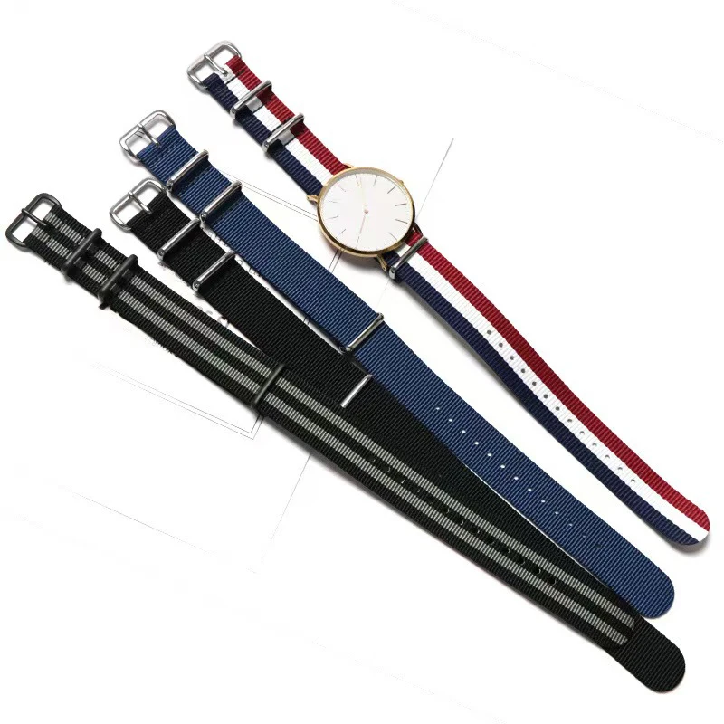 Universal Canvas Nylon NATO Watch Strap - 18mm, 20mm, 22mm