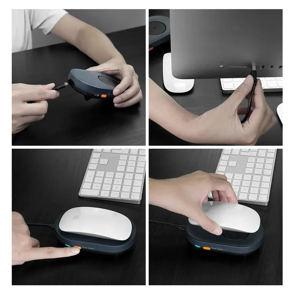 мышь-переключатель для компьютерного пробуждения. имитатор движения мыши. механический mouse jiggler. устройство для имитации движения мышки. игрушка мышь на радиоуправлении.