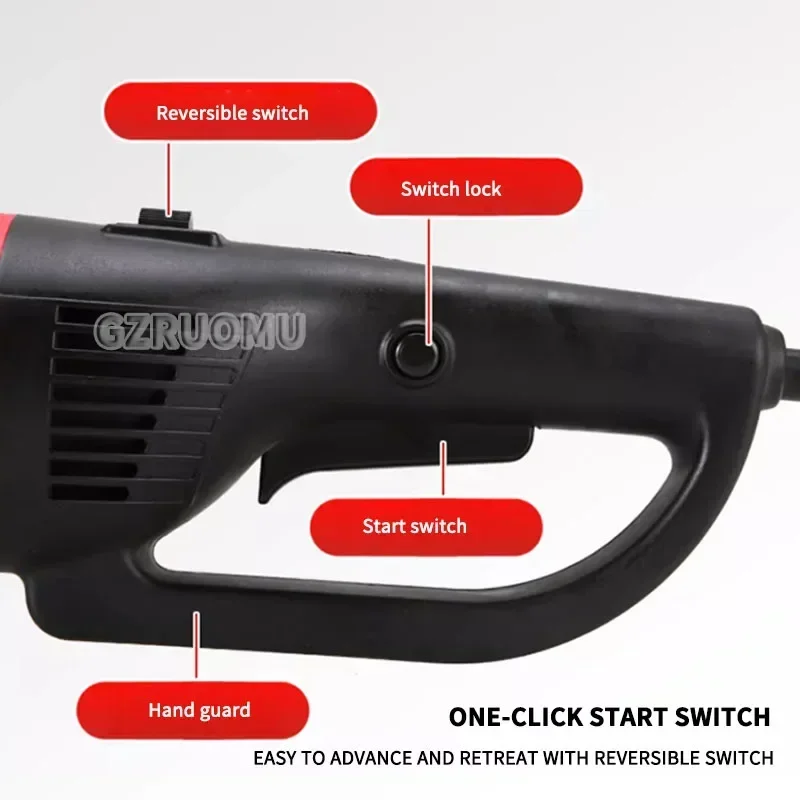 2300W Portable Hand-Held Electric Pipe Threading Machine Household Hinged Plate Galvanized Pipe Threading Tool