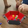 Folding Dice Tray Folding Dice Rolling Mat Desk Organizer Velvet Dice Board Portable Dice Holder Dice Storage Rolling Tray For 4