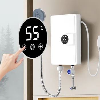 Smart Inverter Electric Water Heater Instant Water Heater Fast Heating Shower Instant Heating Water Heater LED Touch Controls 1