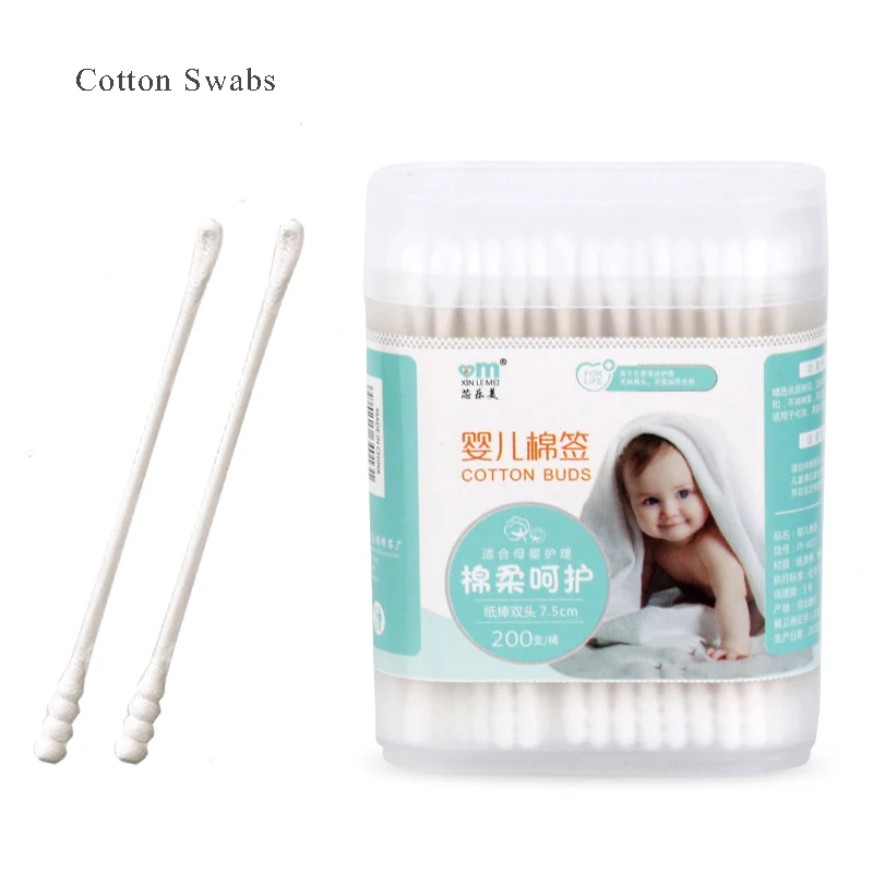 baby cotton swabs double tips ear and nose multifunctional