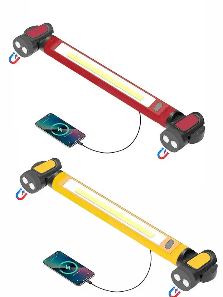 5200mah Super Bright Work Light Rechargeable Magnetic Work Light with Hooks & Rotating Magnetic Base for Car Repairing Emergency led work light work light