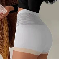 Culotte sans couture pour femmes, taille haute, façonnant le corps, respirant, amincissant, sous-vêtements ventre, rehausseur de fesses 3