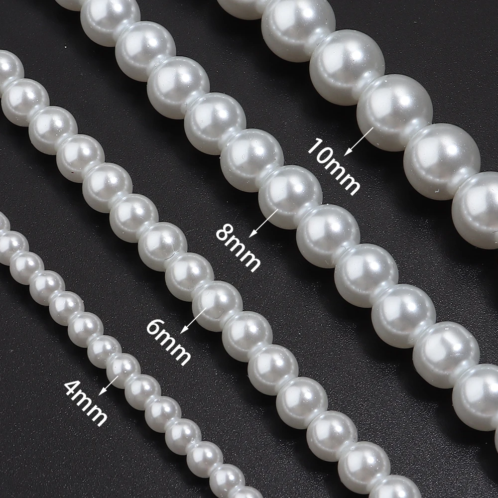 Imitation Pearl Beads 1strand/lot Vintage White Baroque Shell Pearl Loose For DIY Women Jewelry Findings Accessories