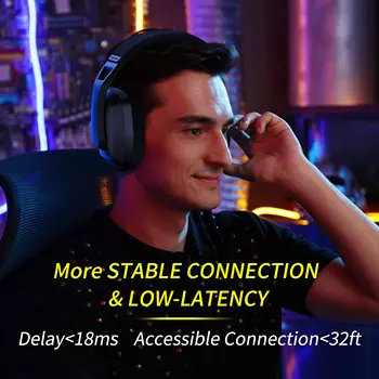 BINNUNE BW06 2.4GHz Wireless Gaming Headset with Mic for PS5 PS4 PC Mac Playstation Bluetooth Gaming headphone with Microphone 3