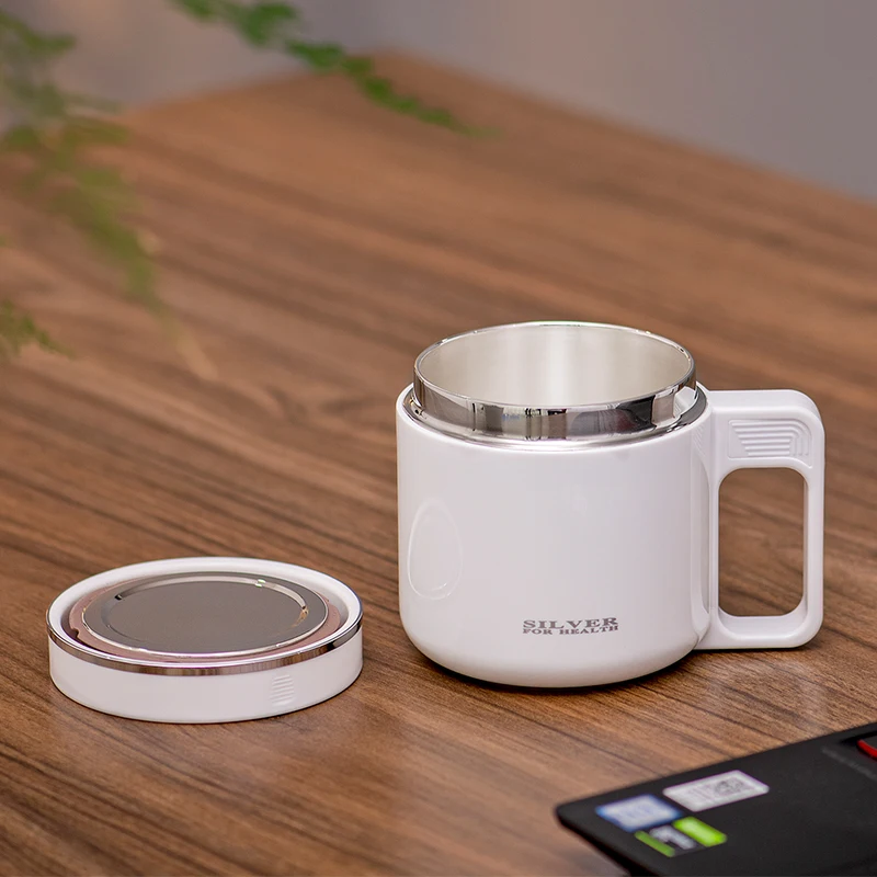 Tazza Termica In Argento Sterling 999 Monopezzo Con Manico Capacità 360Ml Mantiene Caldo Circa 5 Ore