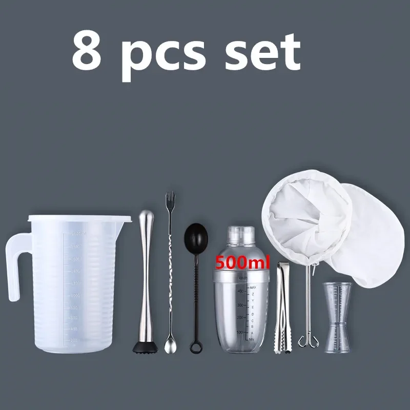 Sleek Plastic Martini Cocktail Shaker - Versatile Beverage Mixer