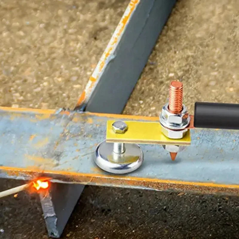 Magnetic Welding Holders Welding Accessories Clamp Magnetic Welding Fixer Welding Electrode Clamp Welding Magnet Head Magnetic Fix Ground Clamp Single/Double Strong Magnetic Welding Support for Electric Ground