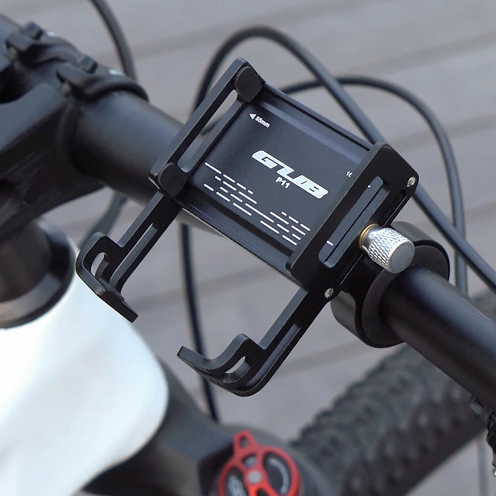 Bicycle Handlebar Stem Phone Holder Aluminum Alloy Motorcycle Handlebar Mount Cell Phone Stand MTB Bike Navigation GPS Bracket