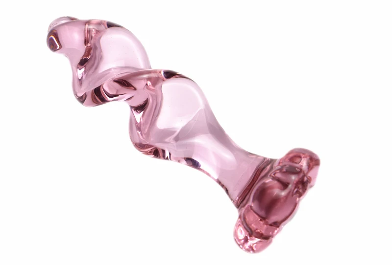 Crystal Glass Pink Anal Plug Dildo For Women And Men_voghion.com