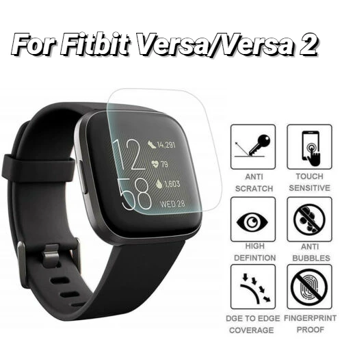 

Аксессуары для Fitbit умные часы Versa устойчивое к царапинам закаленное стекло Защита для экрана водонепроницаемая пленка для Fitbit Versa 2