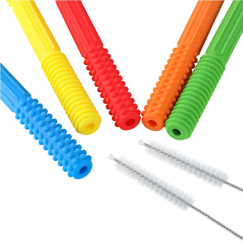Silicone Teething Toys Teething Toys 1Pcs Silicone Teethers For Baby Accessories Newborn Teether Sensory Chew Toys Chewing Tube Y Shape Tools For Autism Special Need