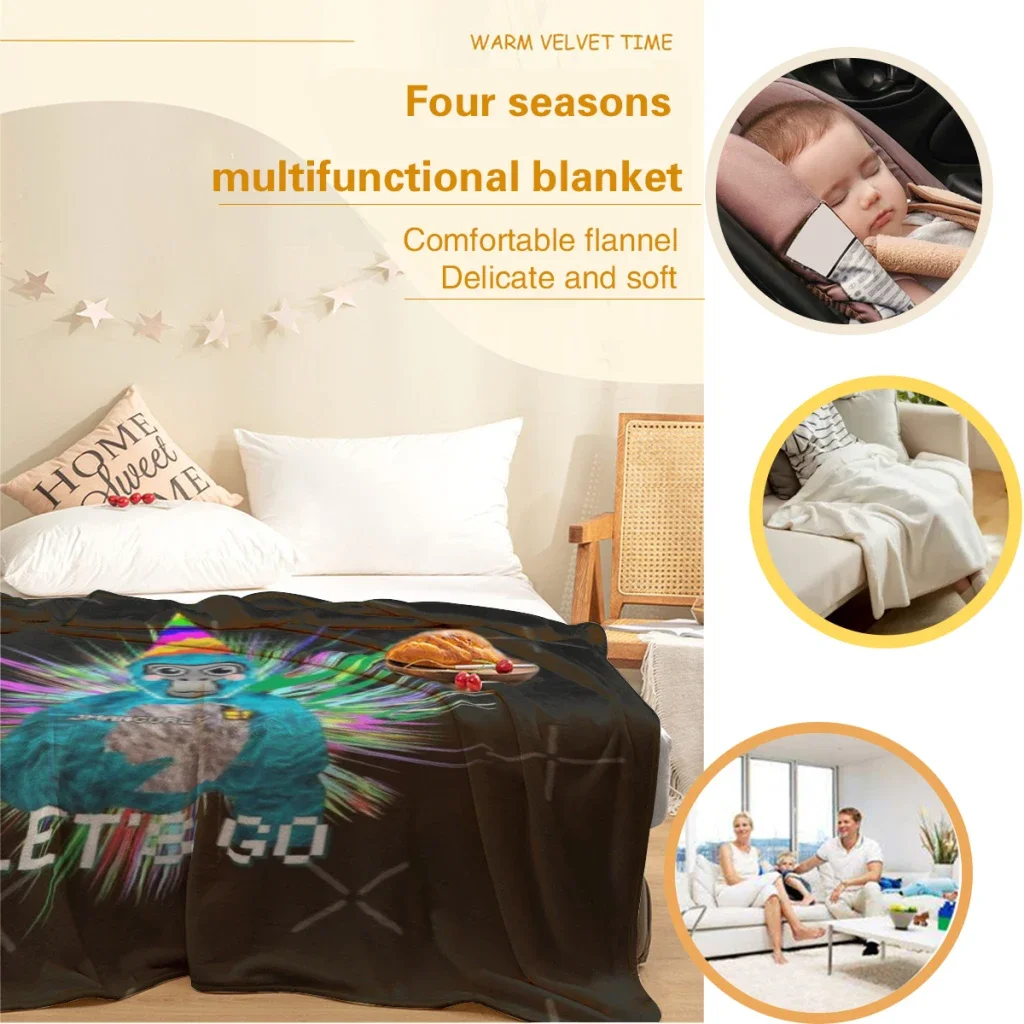 JMANCURLY Gorilla Tag VR Gamer Video Game Design Thin Blanket Soft comforter sets  Summer 4