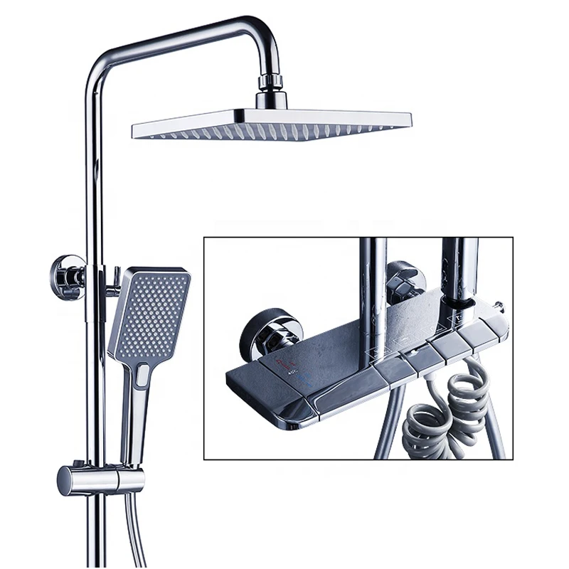 Multi-function-bathroom-shower-sets-black-Wall-mounted-shower-faucet ...