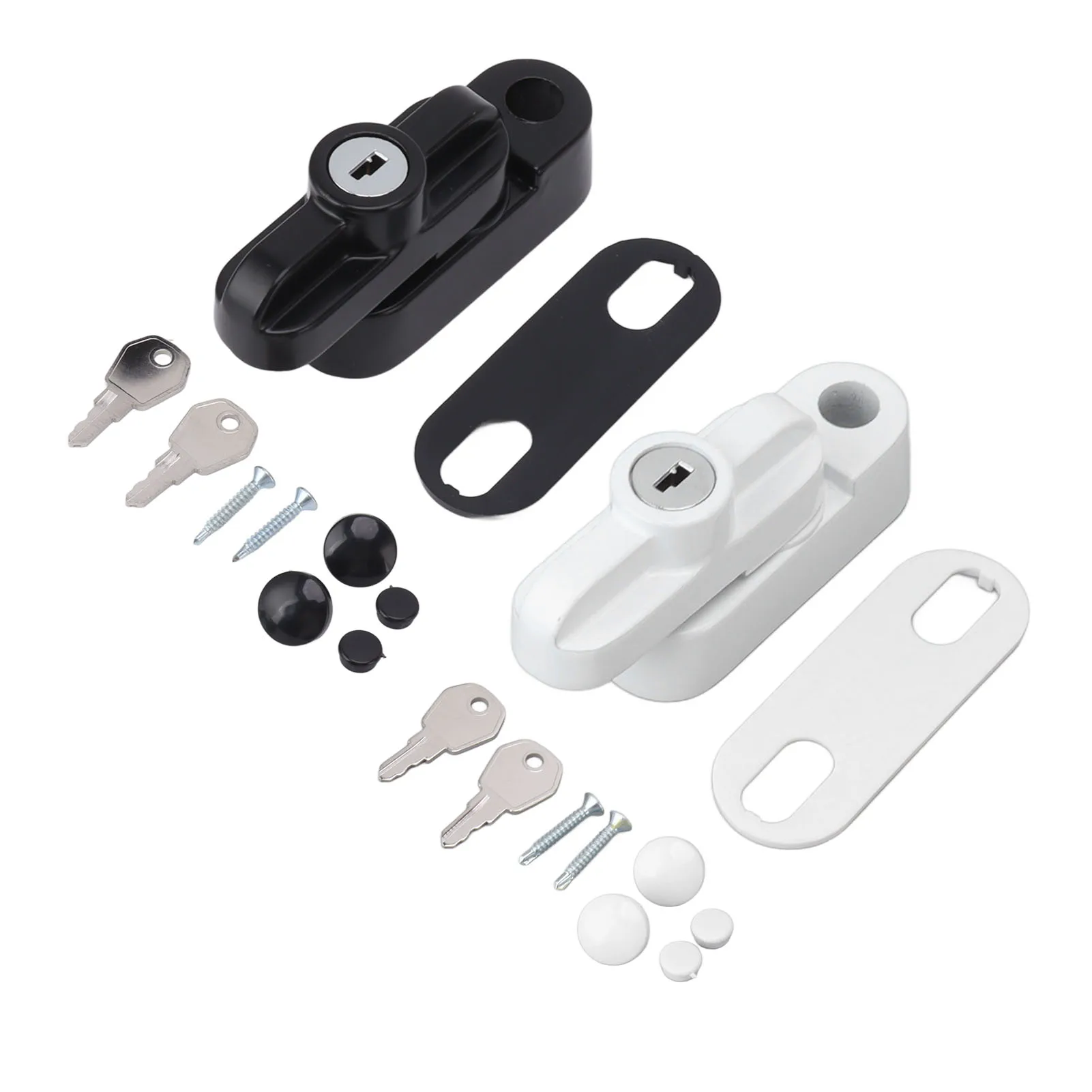 Flat Window Buckle Lock Aluminum Alloy T Shaped External Window Lock Catch for Home