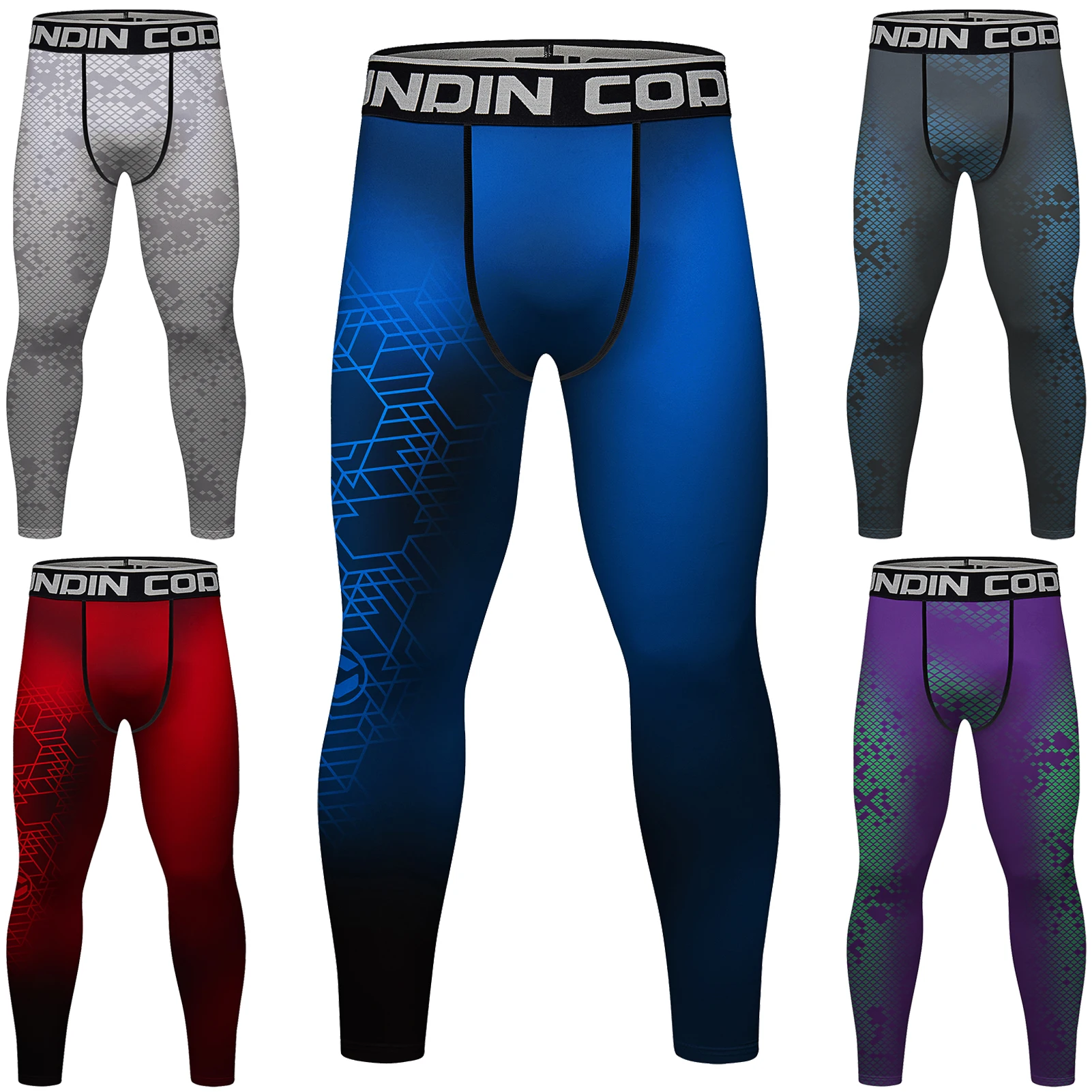 Men's Workout MMA Boxing Compression Pant Tights Bjj Rashguard Gym Fitness Leggings for Sports Running Rash Guard Pants for Men