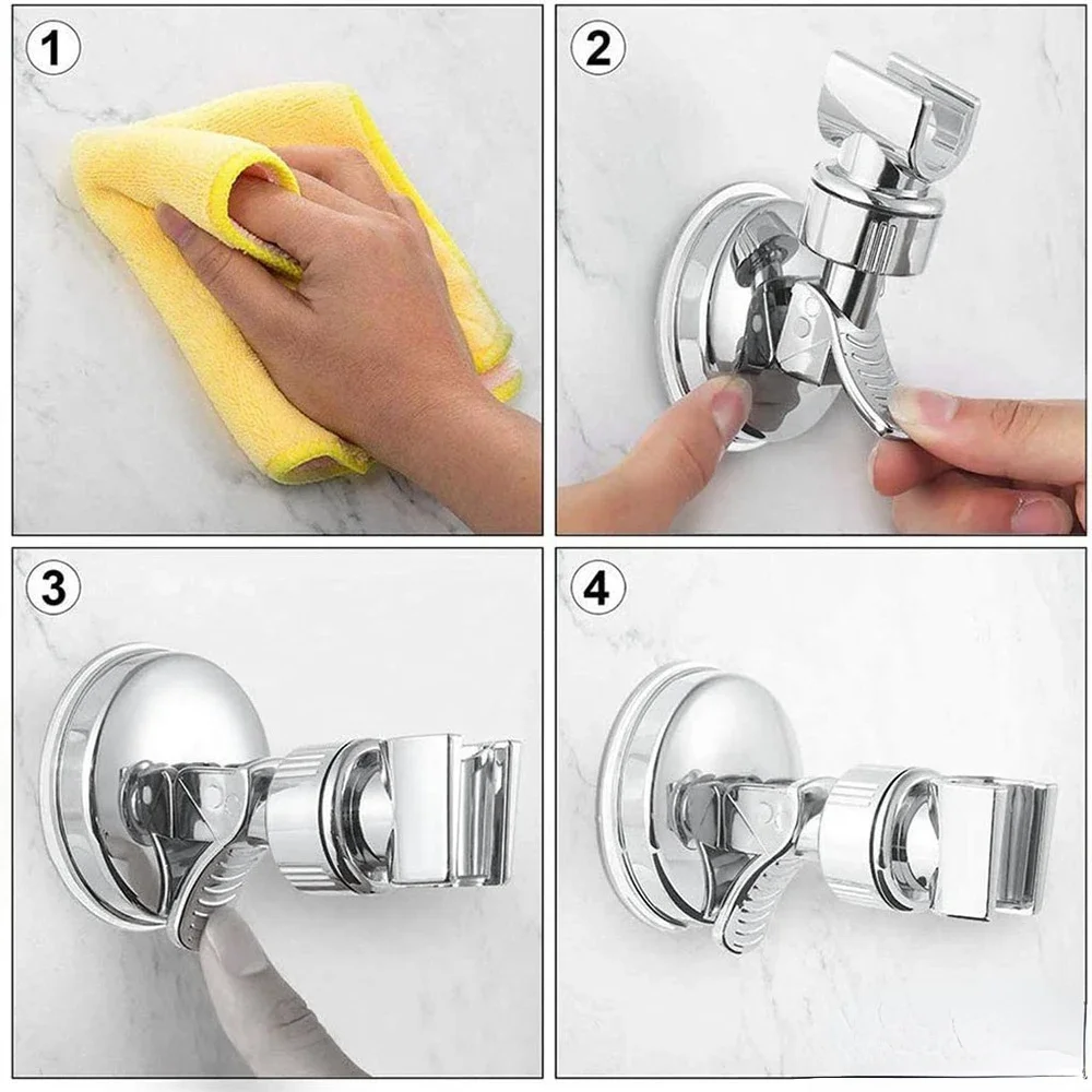 Shower Rack Adjustable Shower Rack Suction Cup Type Lotus Canopy Bracket Handheld Shower Head Bathroom Nozzle Fixed Base Home Pet Clean