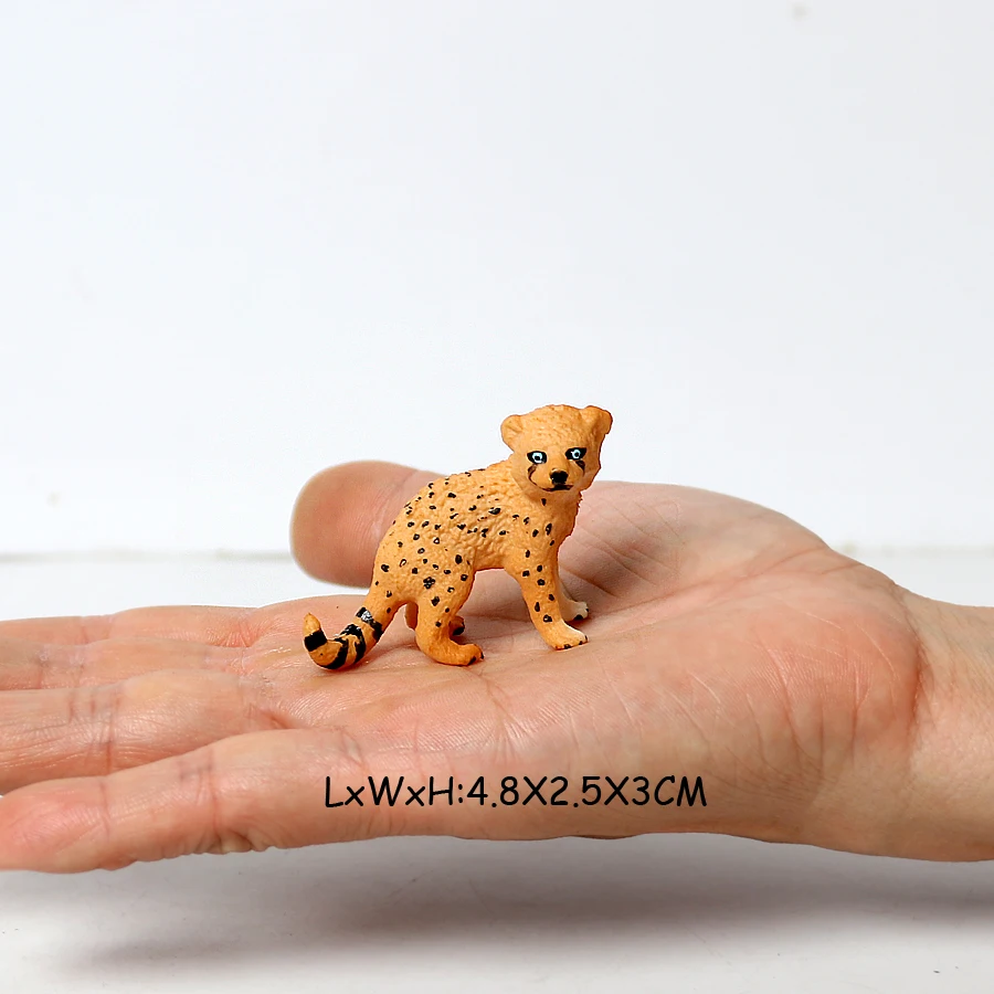 Realistische Wild Life Panther Gepard Schnee Leopard Jaguar Cub Modell Figur Dschungel Tier Figur Pädagogisches Spielzeug Kuchen Topper – Detail 11