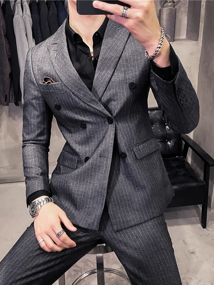 25 Colors 1 Pcs Blazer No Pants S-7XL New Wedding Dress Formal Business Slim Mens Suit Jacket Plaid Striped Solid Color 3