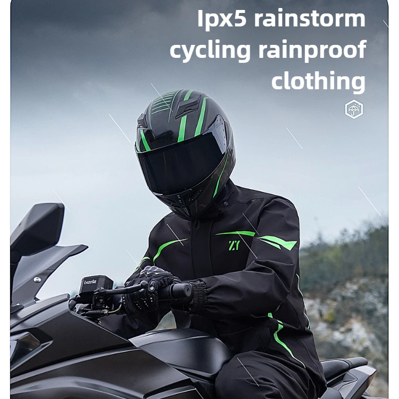 Men Motorcycle Raincoat Suit Outdoor Waterproof Rainwear Shoes Cover Thicken Rain Coat Cycling Fishing Climbing Jacket