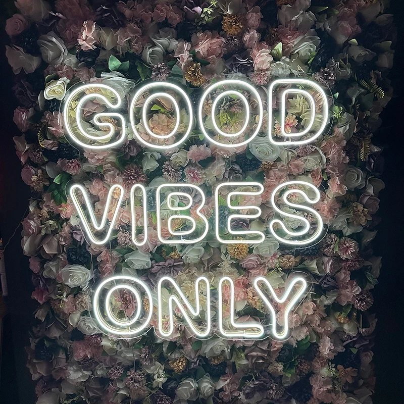 

Good Vibes Only Neon Sign for Wedding Engagemnt Party Wall Decor Custom Neon Signs Led Home Decor Bedroom Living Room Decoration