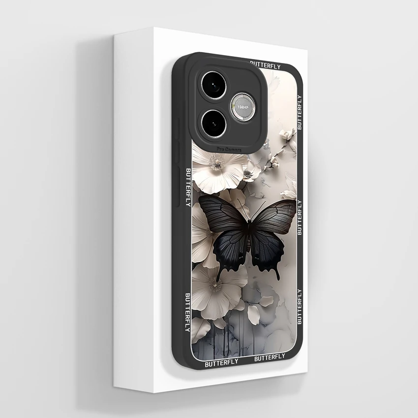 Cute Cat Claw Cartoon Print Phone Case with Camera Protection - Soft Liquid Silicone Housing
