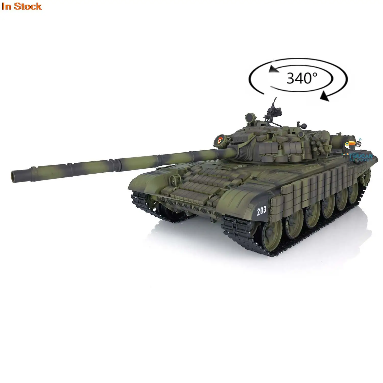 1/16 Heng Long T72 RC Battle Tank 7.0 Mainboard Plastic 3939 Ready to Run Tank Model BB Shooting Sound Lights Army Toys TH20562 2