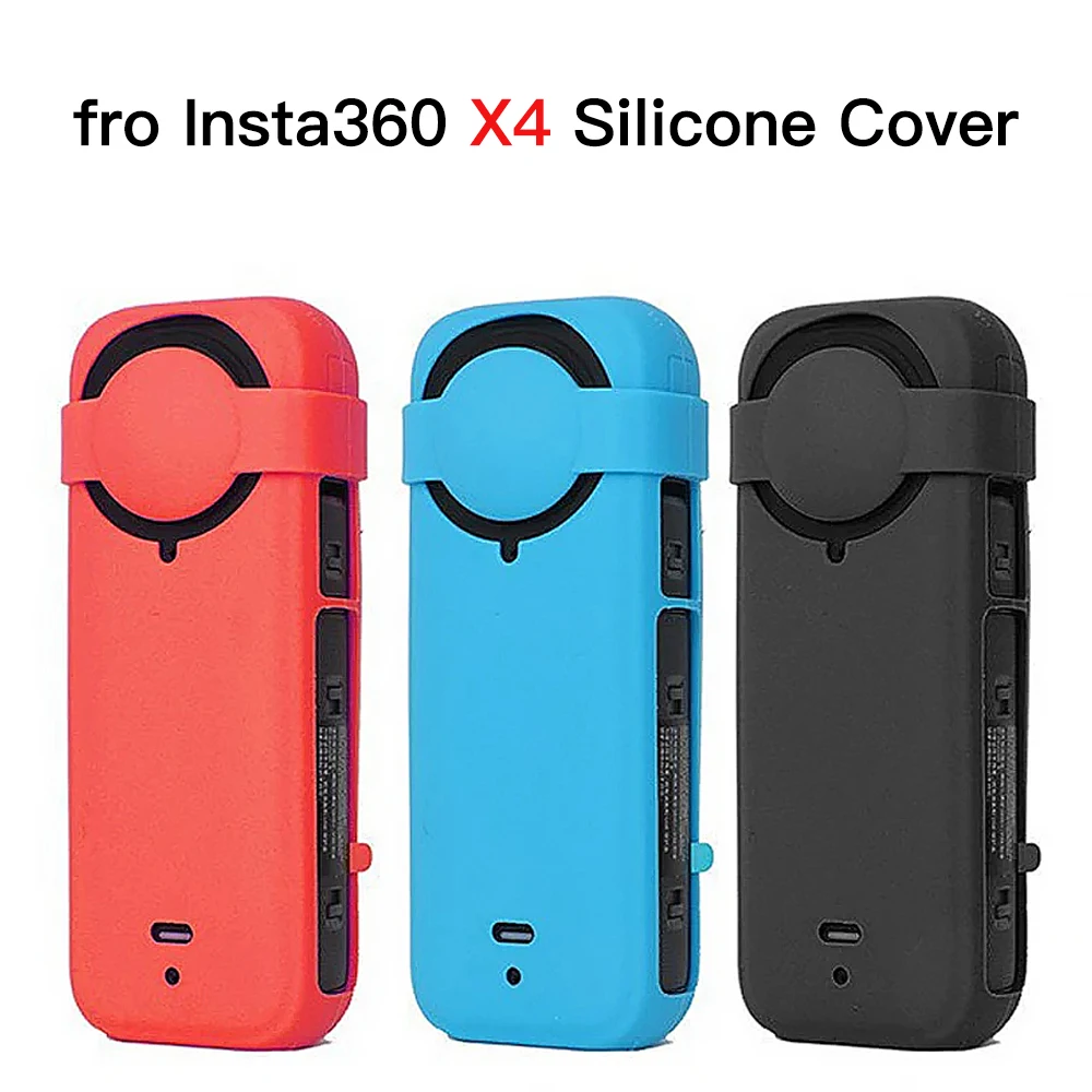 

Silicone Case + Lens Cover For Insta360 X4 Panoramic Protection Sleeve For Insta 360 X4 Anti-scratch Sports Camera Accessories