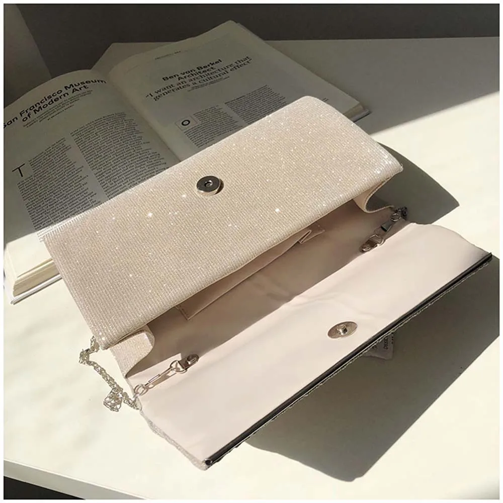 Clutch Evening Bag with Chain