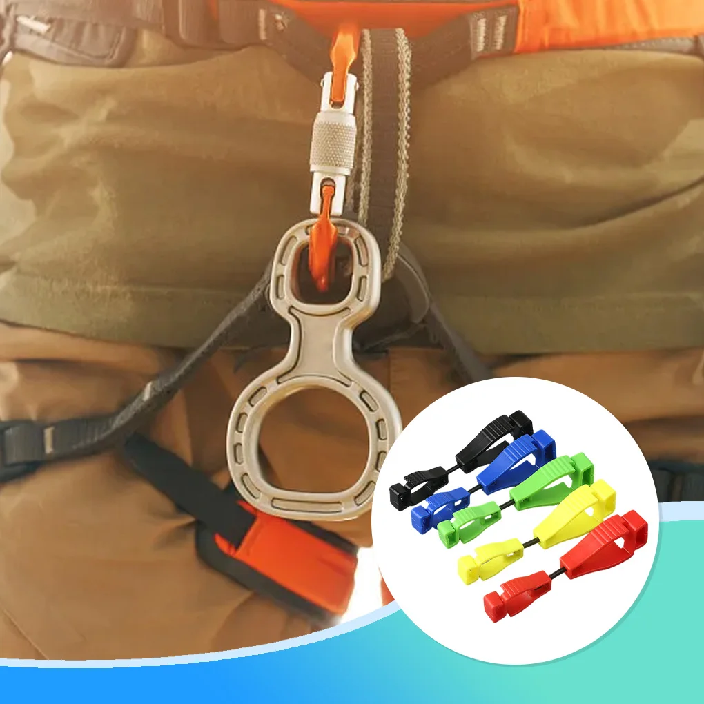 Glove Grabber Clip Multipurpose Anti-loss Waist Buckle Clips Plastic Gloves Keeper with Metal Hook for Firefighters 4